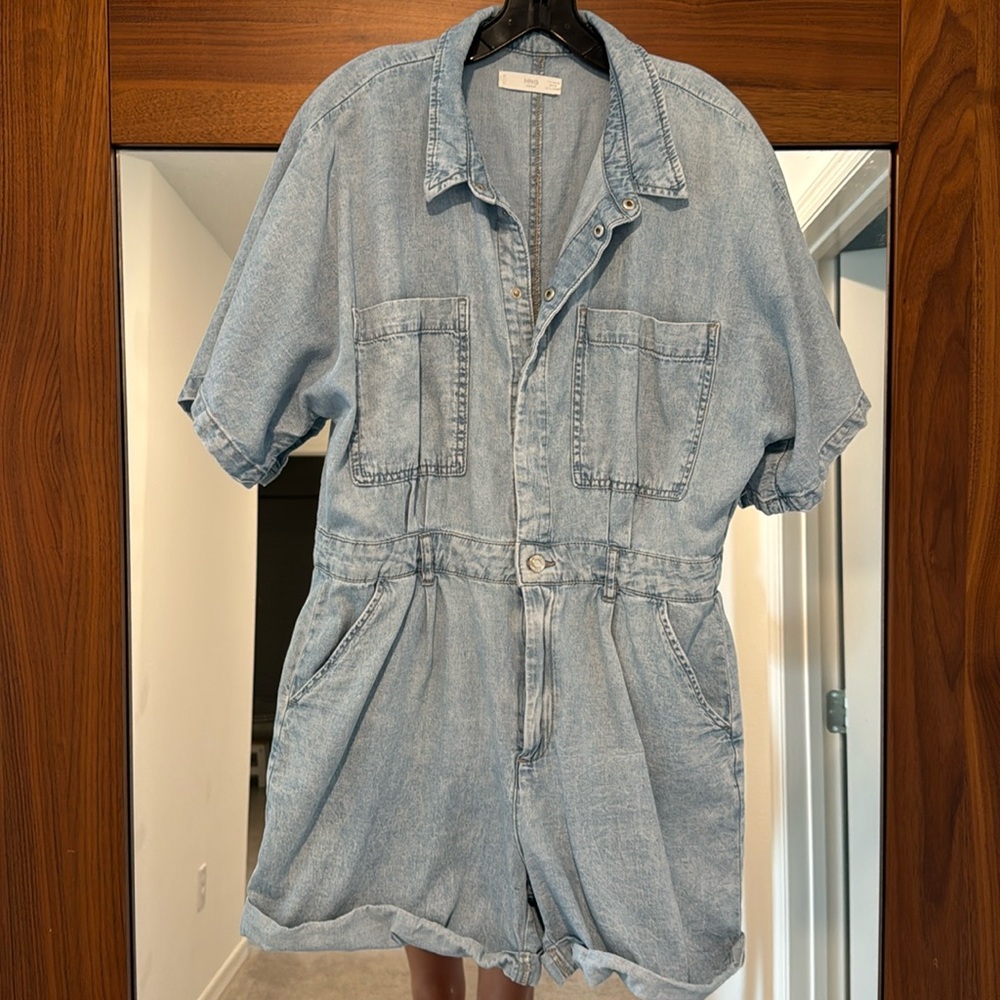 Mango denim romper